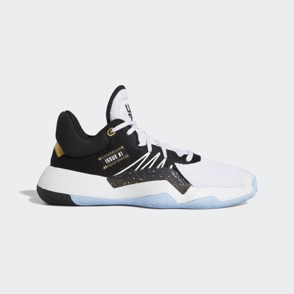 Adidas D.O.N. Issue #1 Hrvatska - Muške Tenisice Za Košarku - Bijele/Crne/Zlatne Metalne (DZIPVY769)